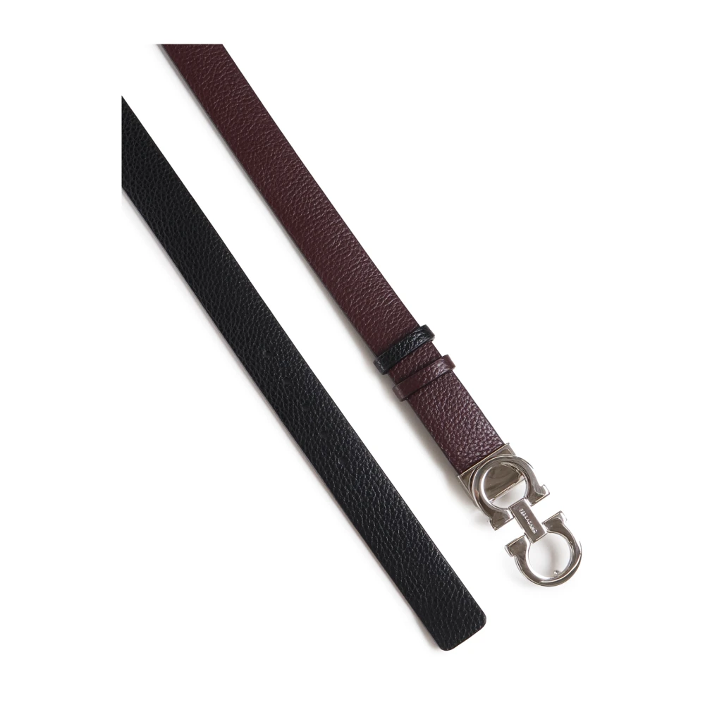 Salvatore Ferragamo Rood & Zwart Leren Gancini Riem Red Dames