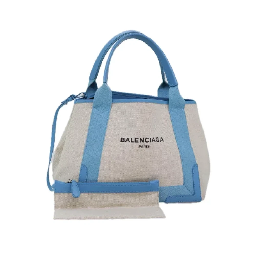 Balenciaga Vintage Pre-owned Canvas handbags Beige Dames