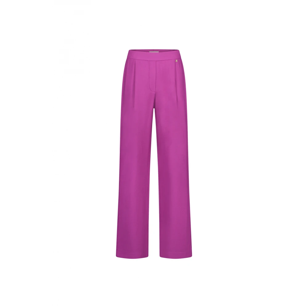 Fabienne Chapot Donkerroze Straight Fit Broek Pink Dames