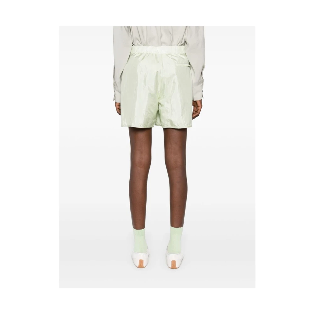 Jil Sander Lichtgroene Shorts met Zakken Green Dames