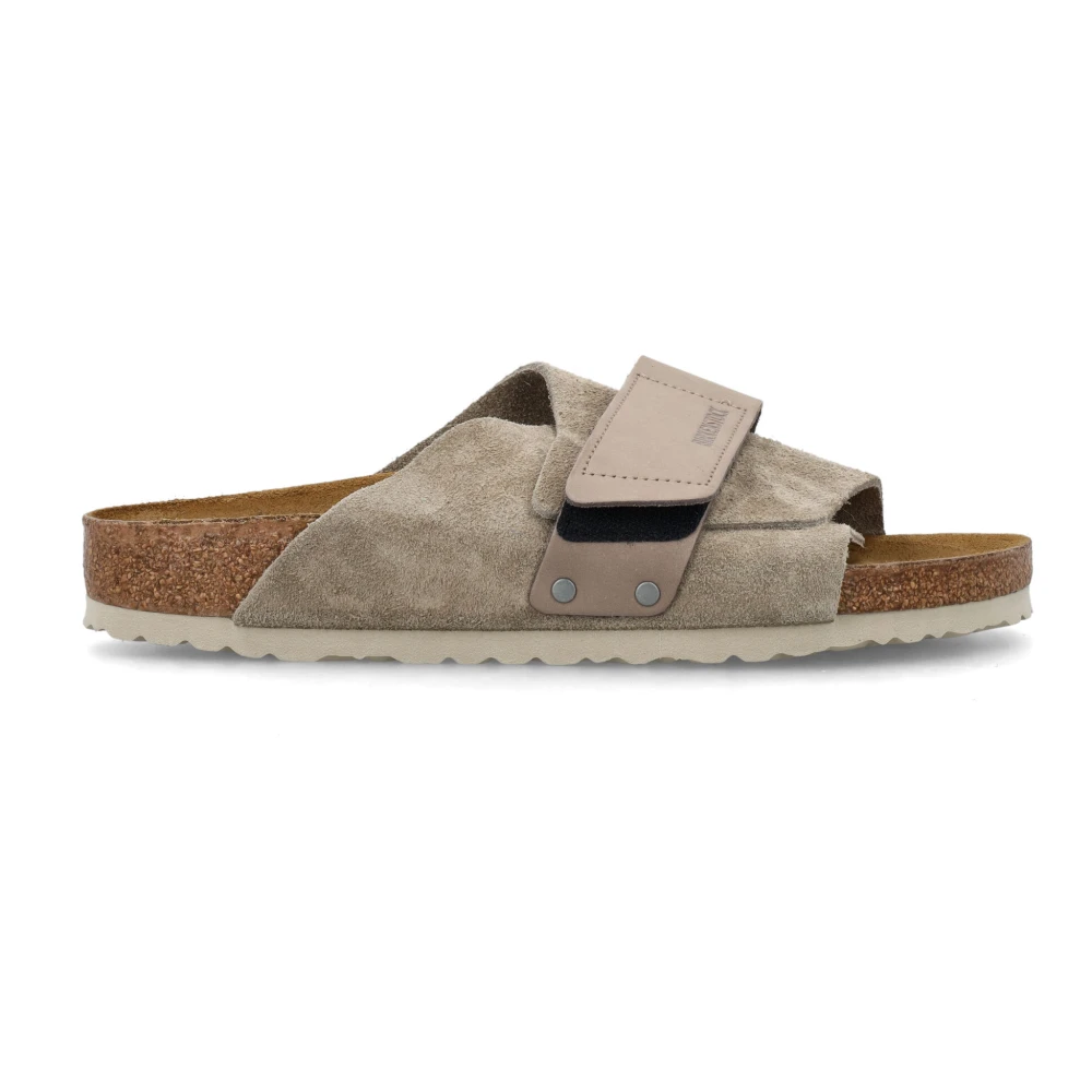 Birkenstock Suede Kyoto Sandalen Beige Dames