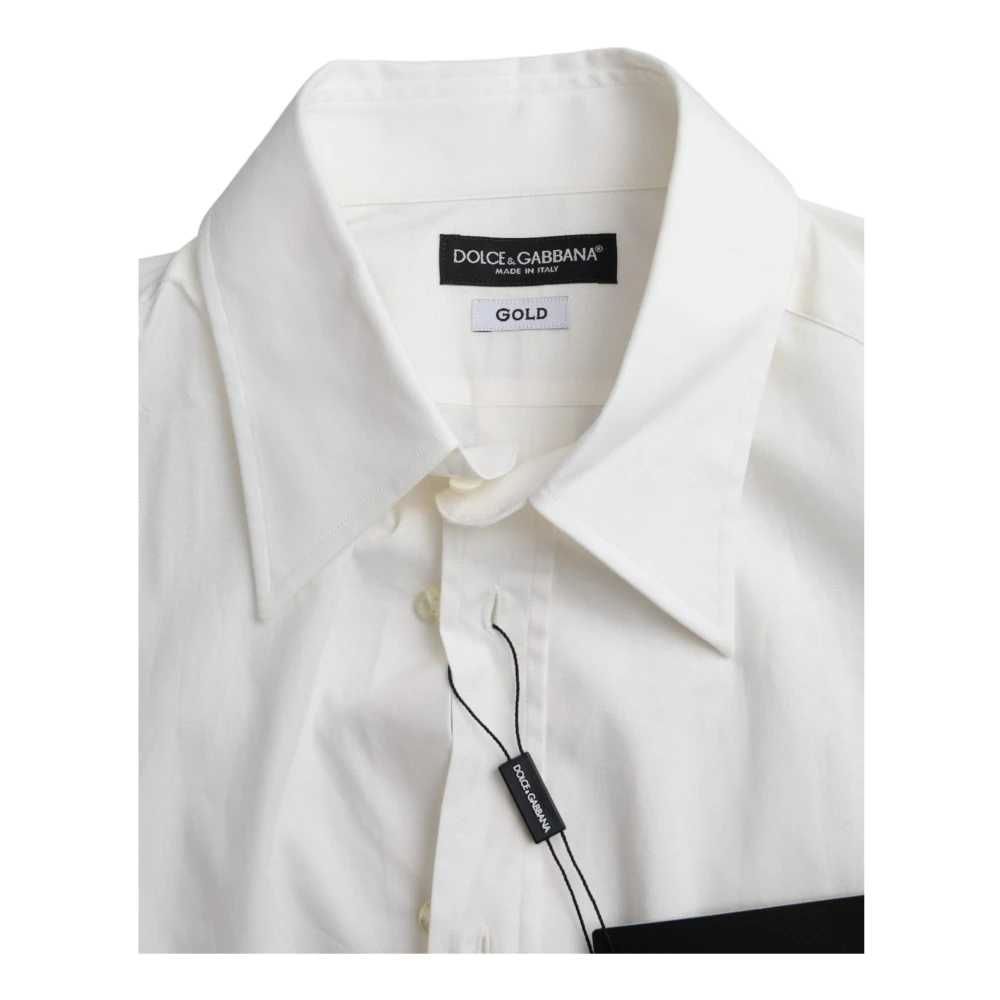Dolce & Gabbana Klassieke Katoenen Overhemd Wit White Heren