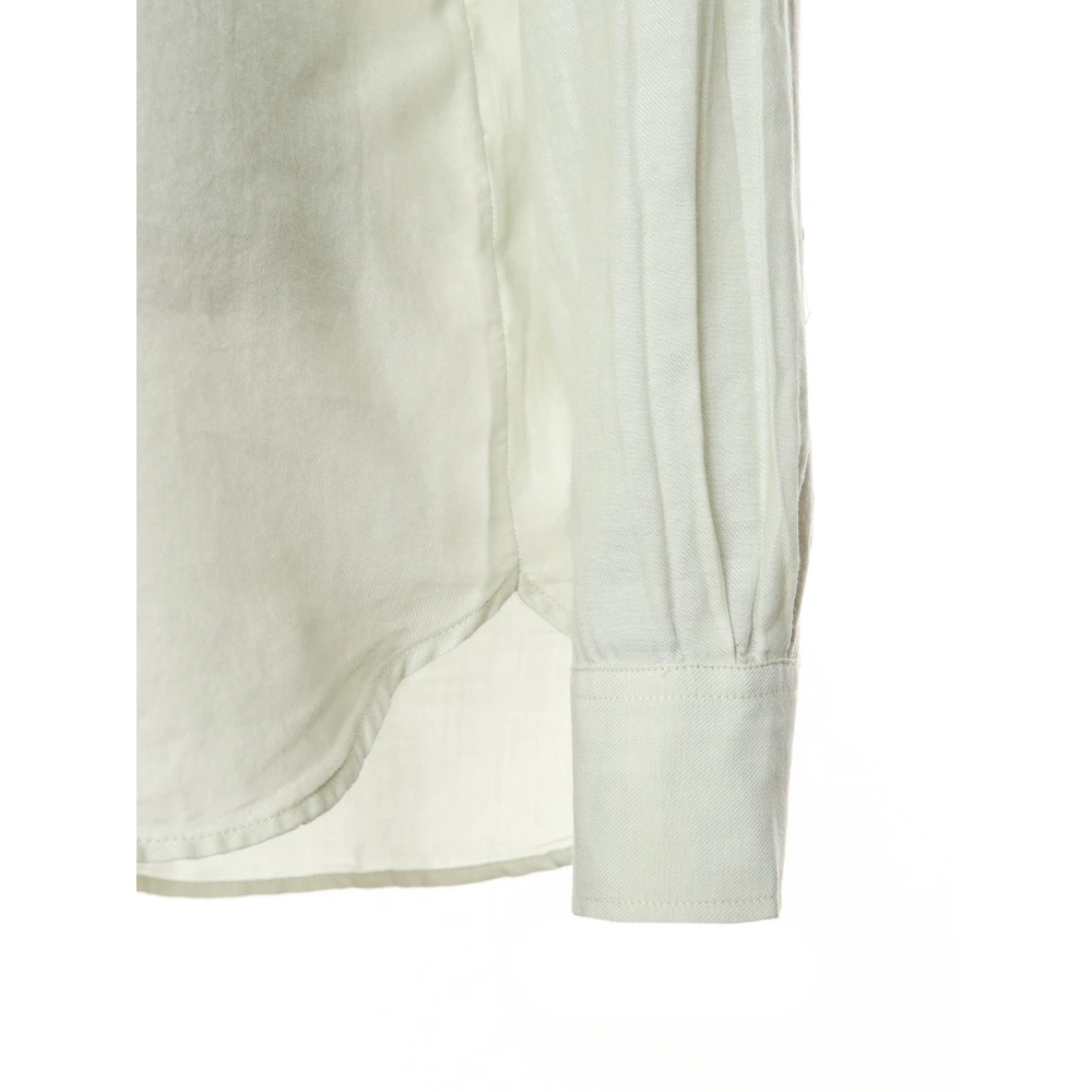 closed Klassieke Blouse met Knoopsluiting Green Dames