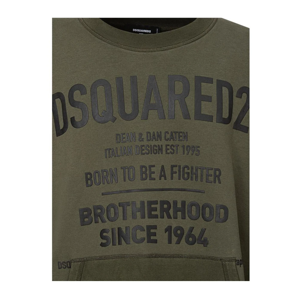 Dsquared2 Klassieke Katoenen Trui in Groen Green Heren