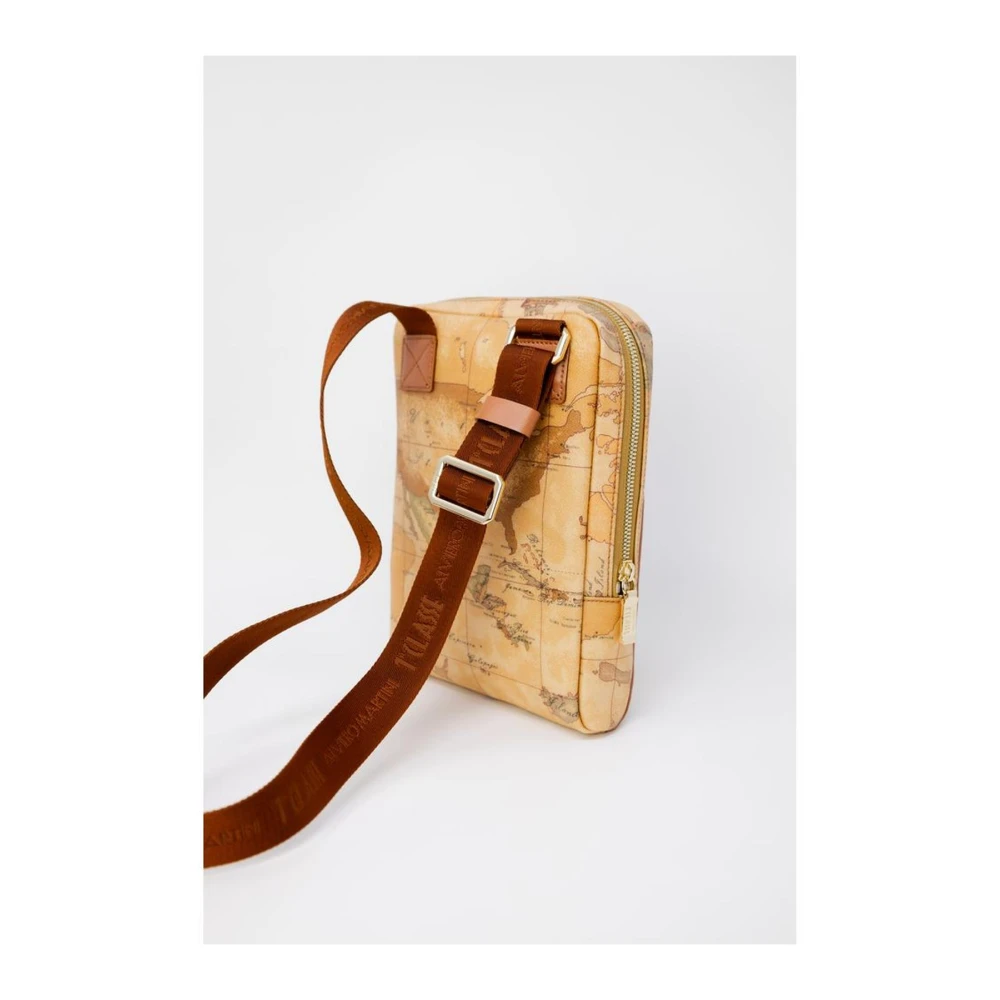 Alviero Martini 1a Classe Stijlvolle leren tas met synthetische accenten Beige Heren