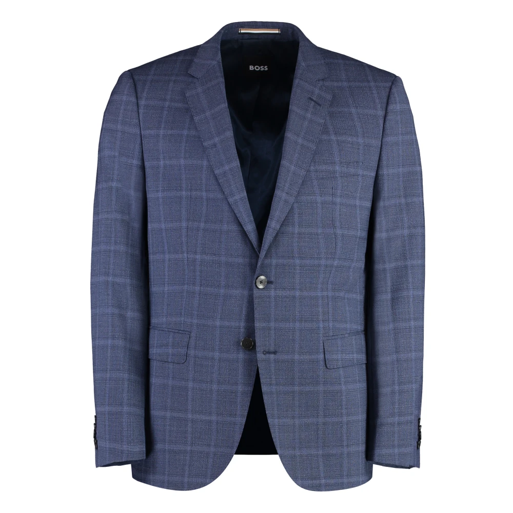 Hugo Boss Klassieke Wollen Jas Blue Heren