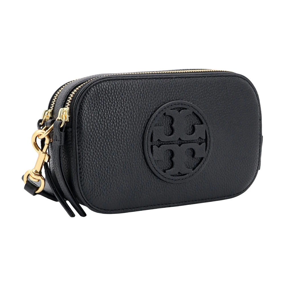 TORY BURCH Mini CrossBody leren tas Black Dames