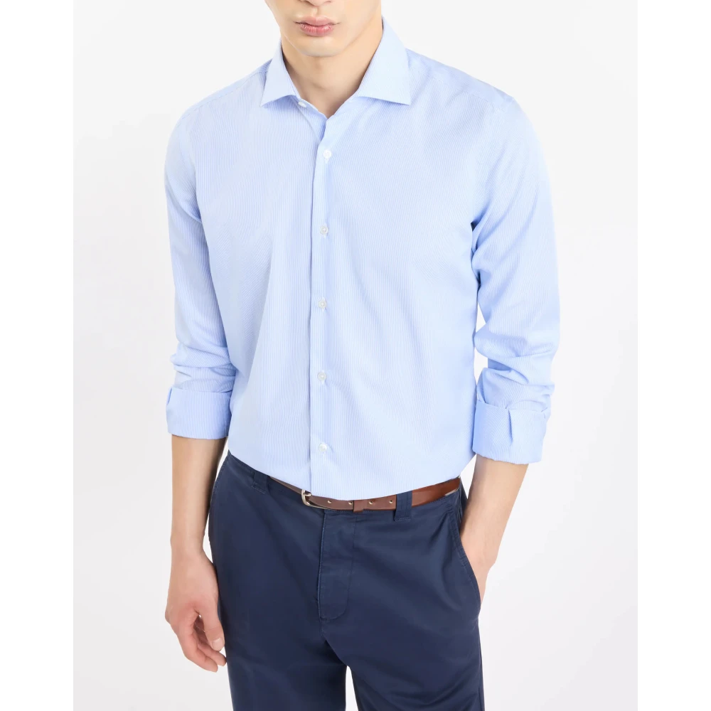 Fay Blauw Overhemd voor Mannen Blue Heren