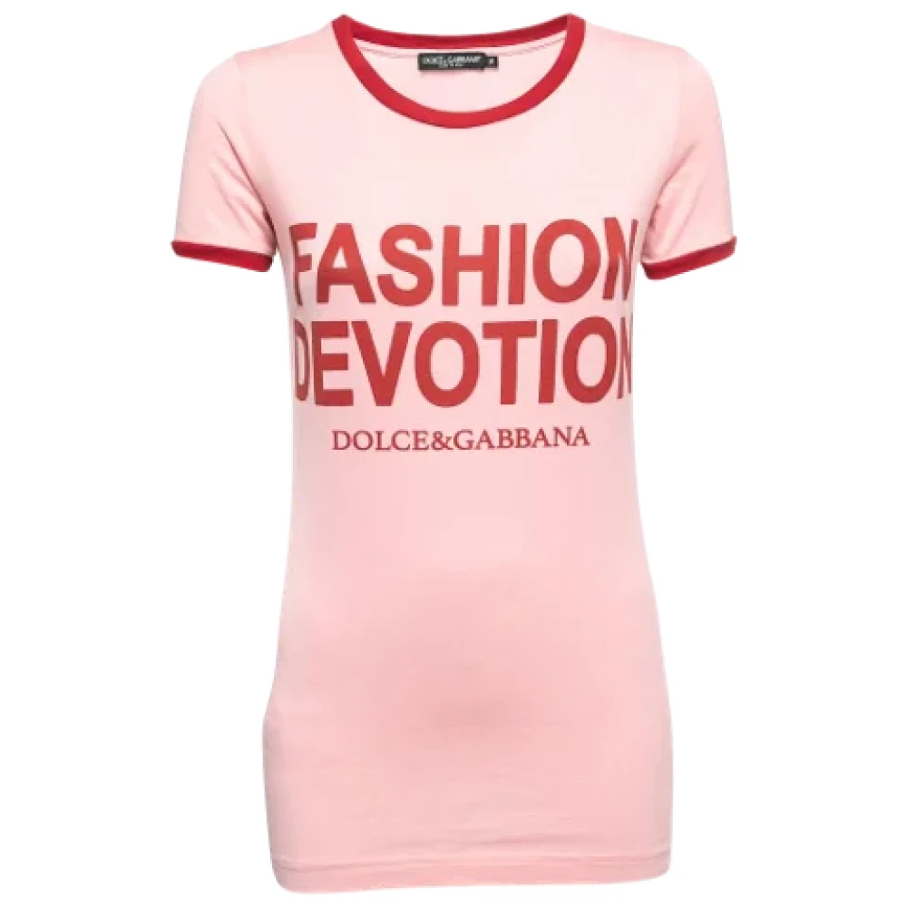 Dolce & Gabbana Pre-owned Cotton tops Pink Dames