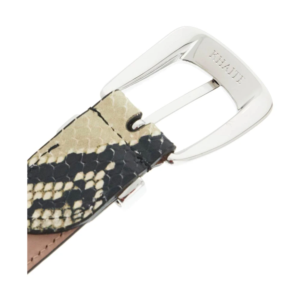 Khaite Python-geprinte riem met zilveren gesp Multicolor Dames