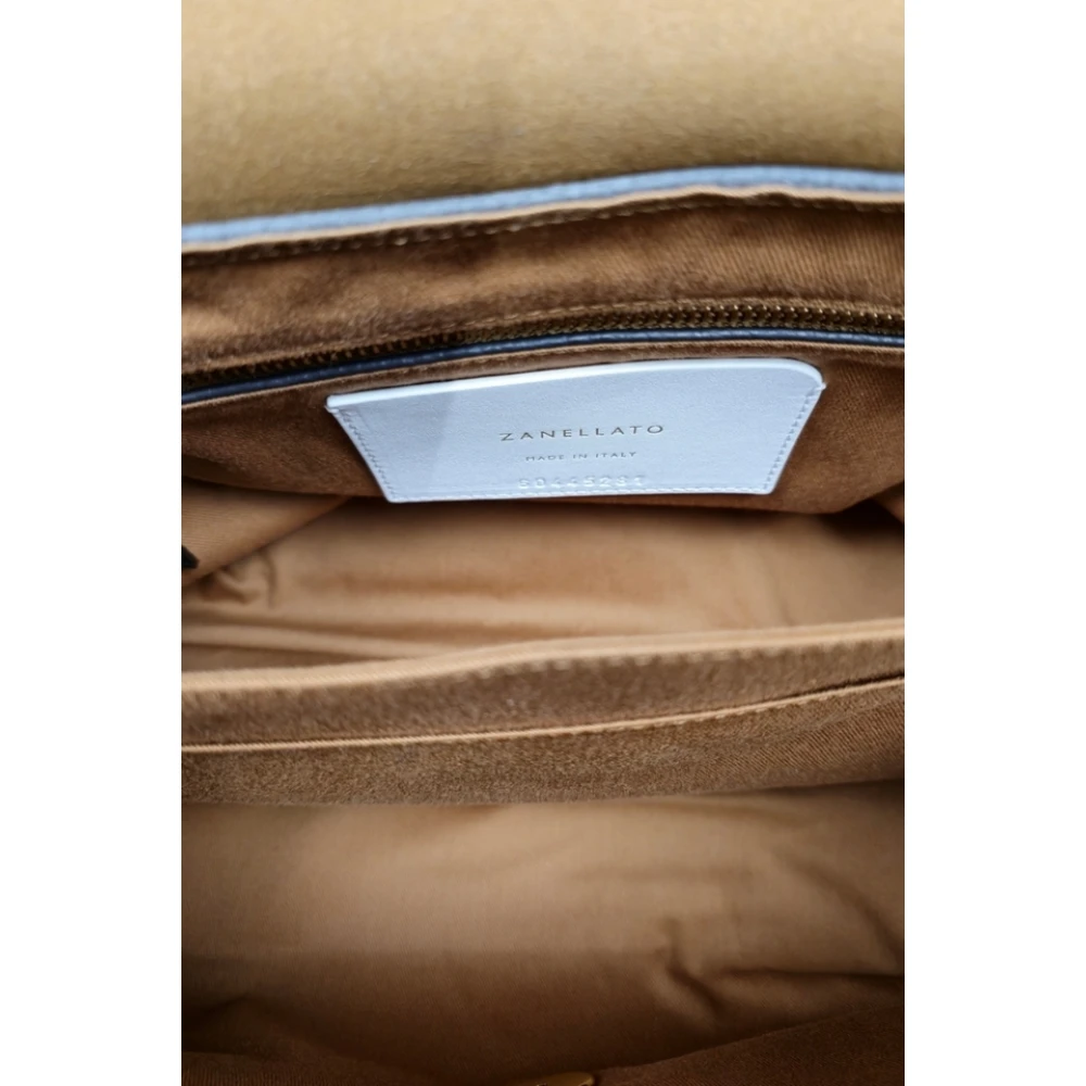 Zanellato Bruine Veer Ketting Crossbody Tas Brown Dames