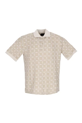 Monogram Jacquard Oversize Polo Skjorta
