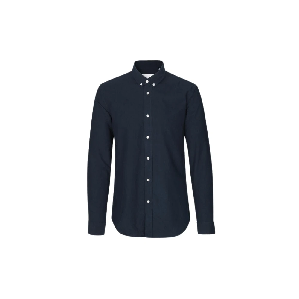 Samsøe Klassiek katoenen shirt met lange mouwen Blue Heren