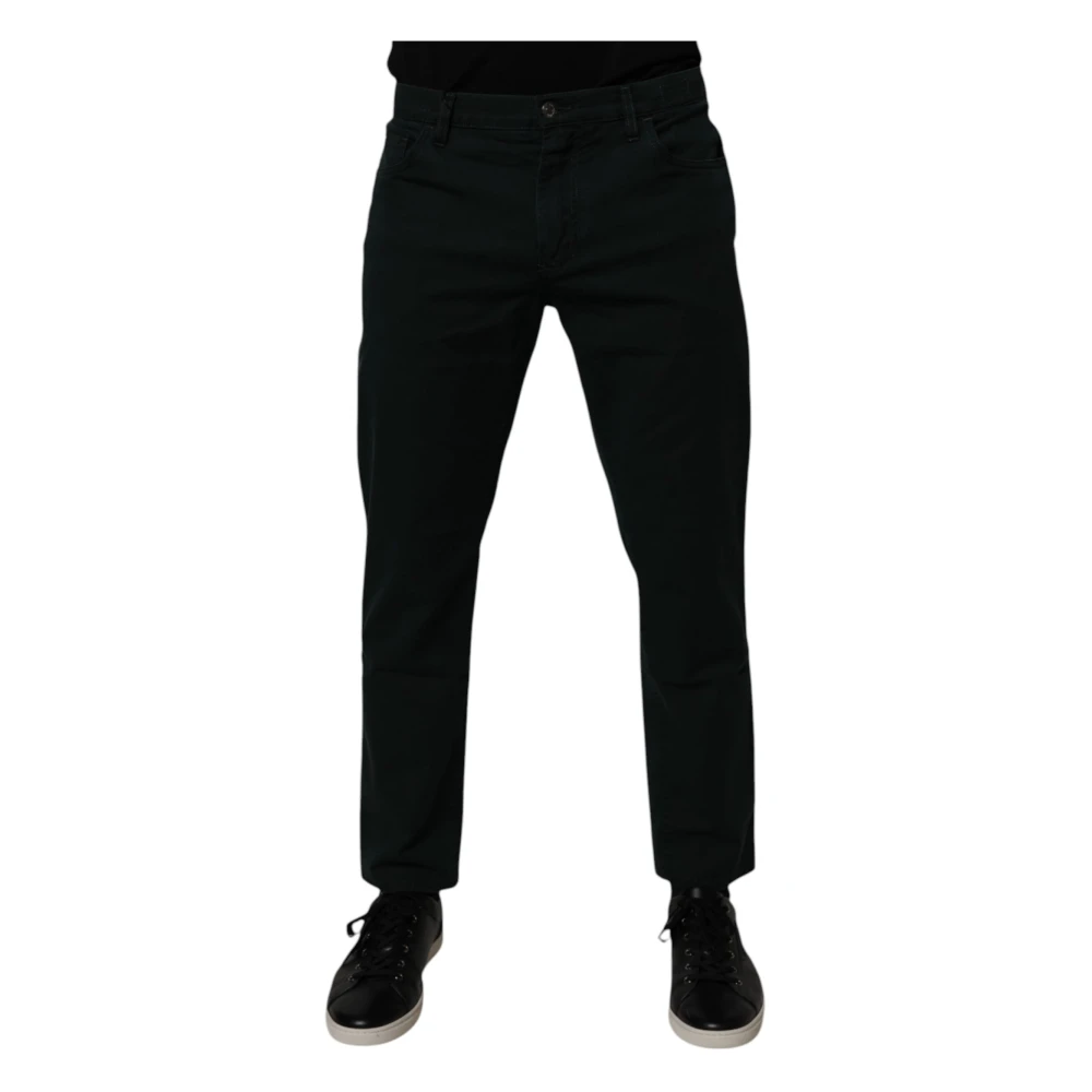 Dolce & Gabbana Gorgeous Loose Denim Jeans - Male - Slim Fit Jeans - Green - M - Jeans