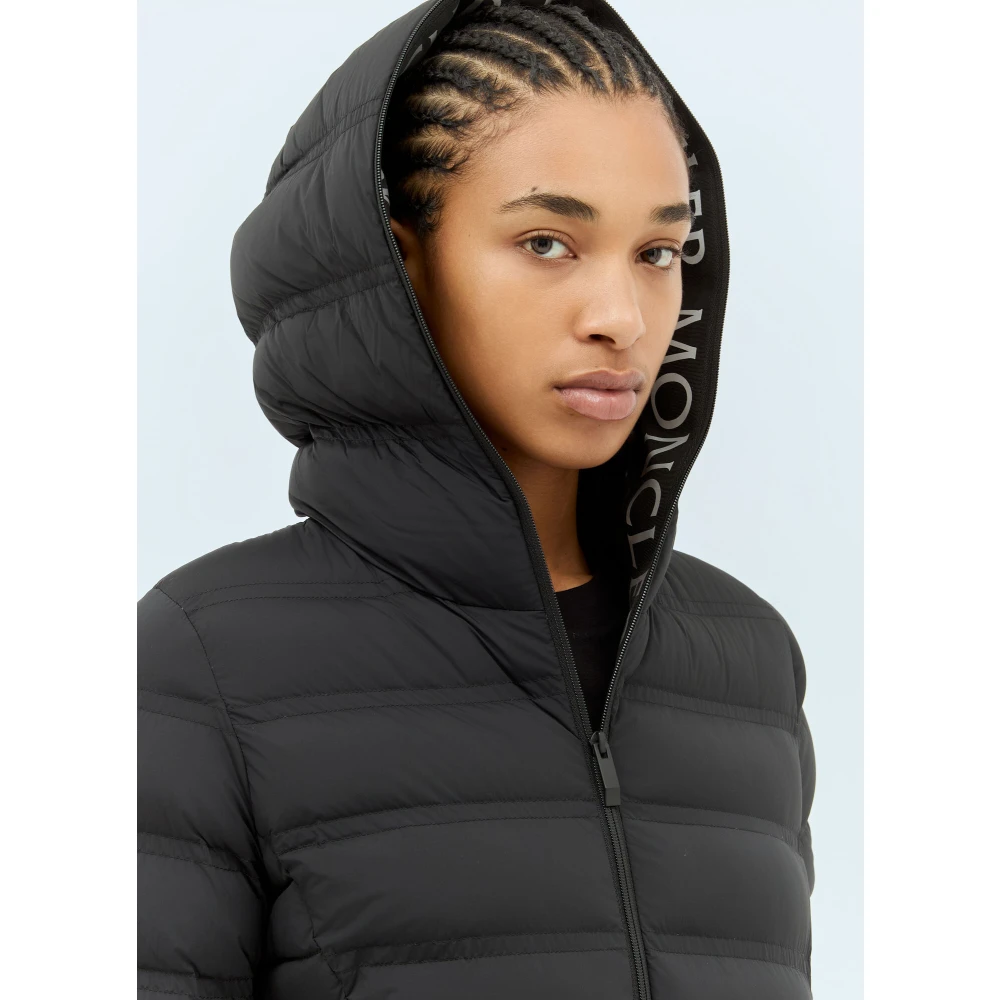 Moncler Gewatteerde Hooded Donsjas Black Dames