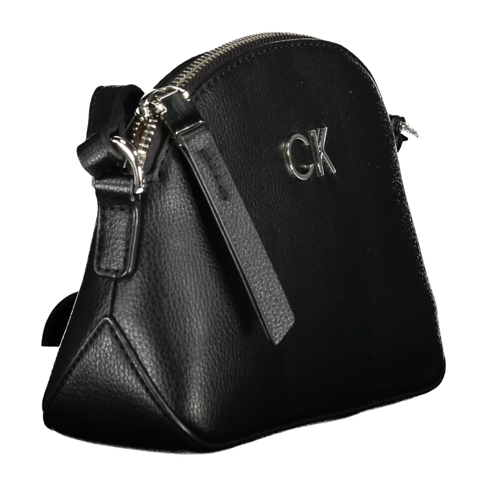 Calvin Klein Zwarte Schoudertas met Verstelbare Band Black Dames