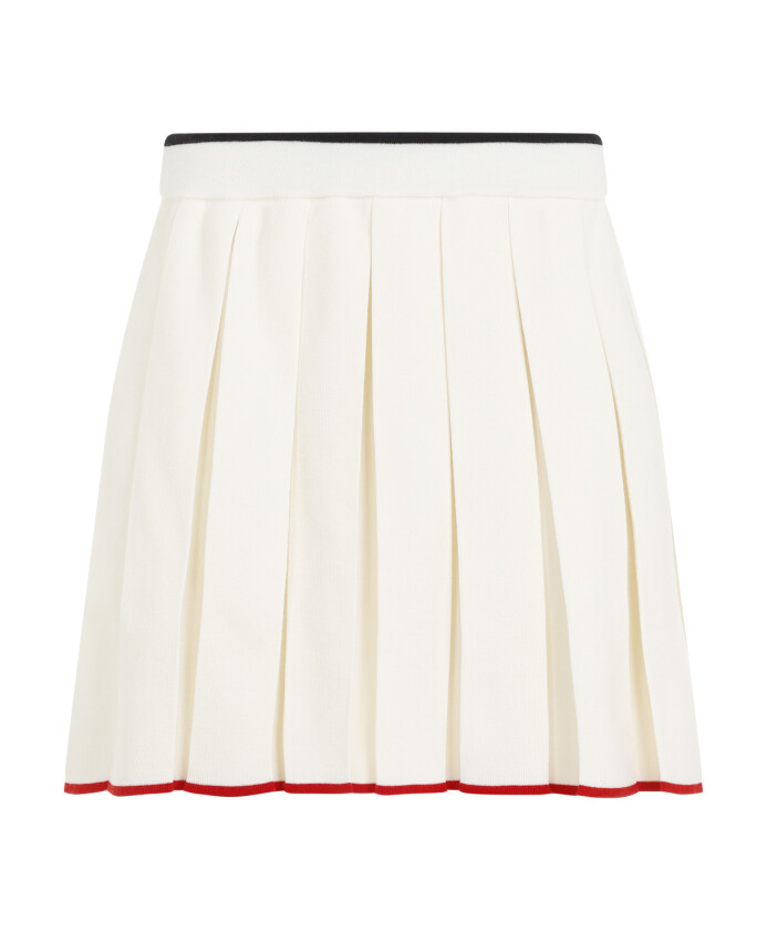 jupe-plissee-blanche-a-rayures