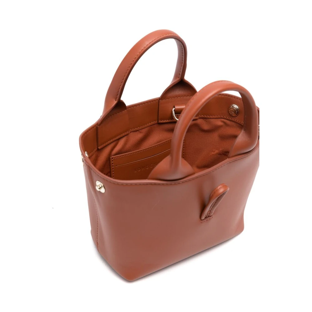 Longchamp Kastanjebruine Toggle Sluiting Handtas Brown Dames