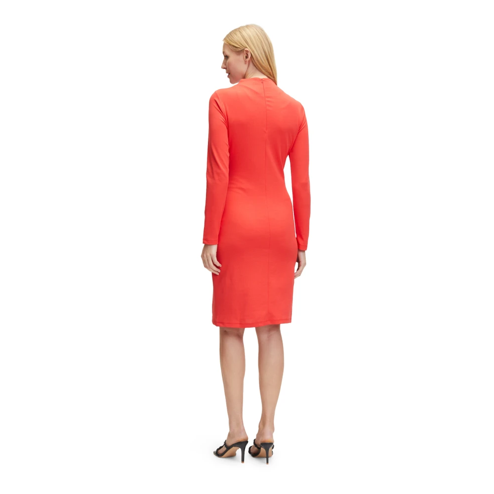 Betty Barclay Elegante Jerseyjurk met Ruches Red Dames