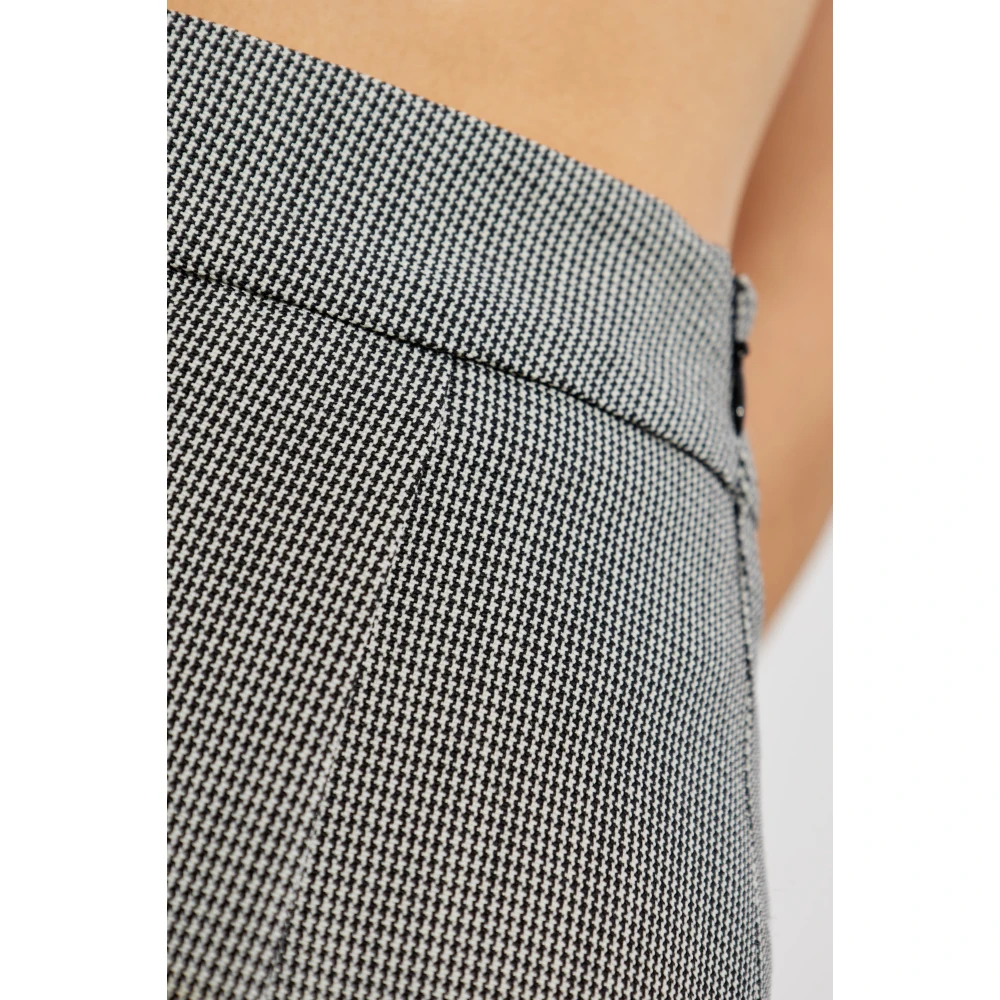 Golden Goose Houndstooth Shorts Gray Dames
