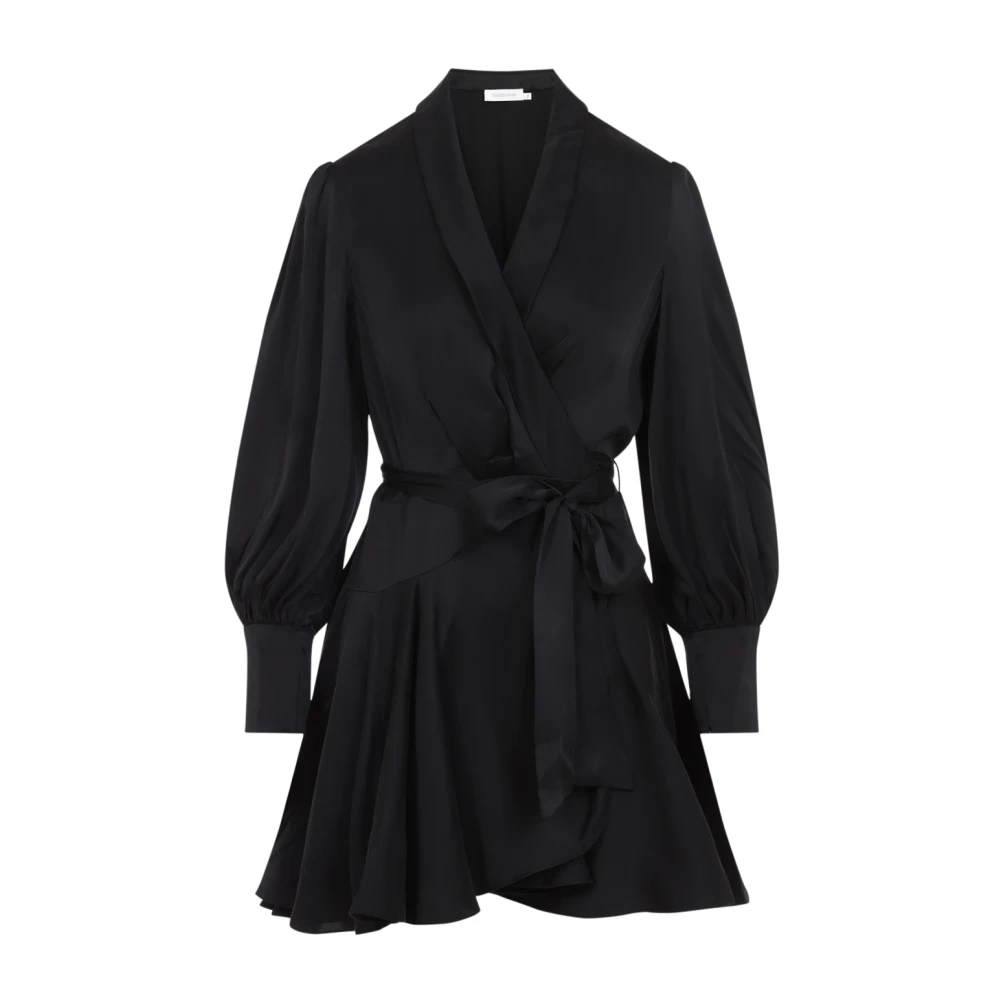 Zimmermann Zwarte Zijden Jurk Elegante Stijl Black Dames