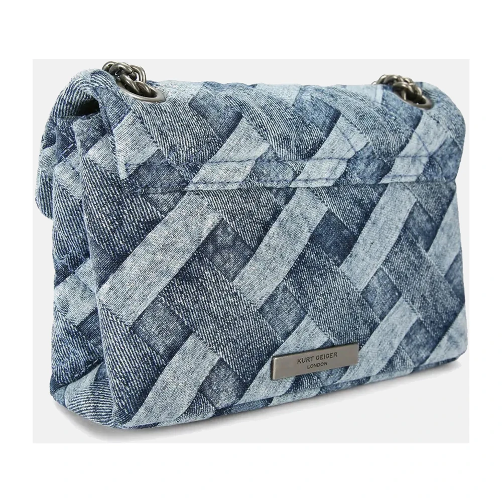 Kurt Geiger Denim Kristal Mini Kensington Tas Blue Dames