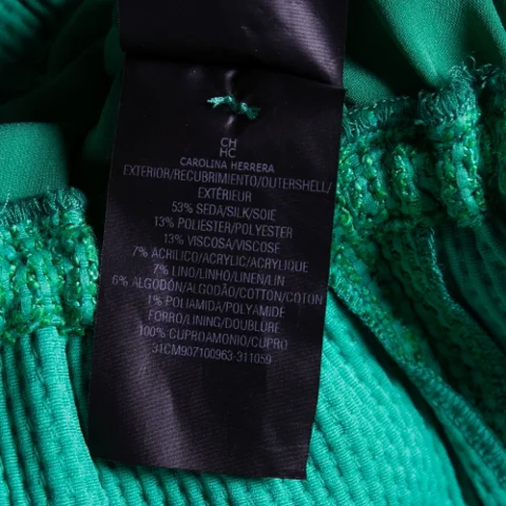 Carolina Herrera Pre-owned Polyester dresses Green Dames