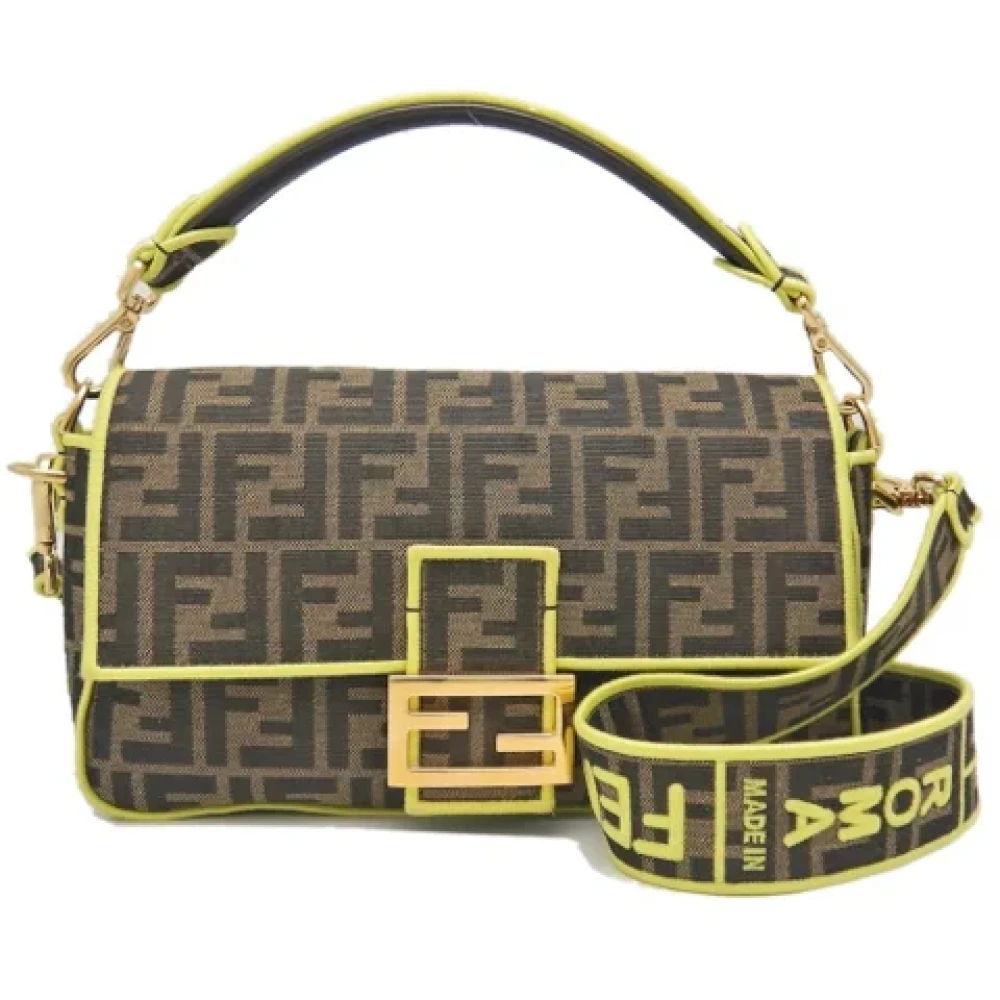 Fendi Vintage Pre-owned Fabric fendi-bags Beige Dames