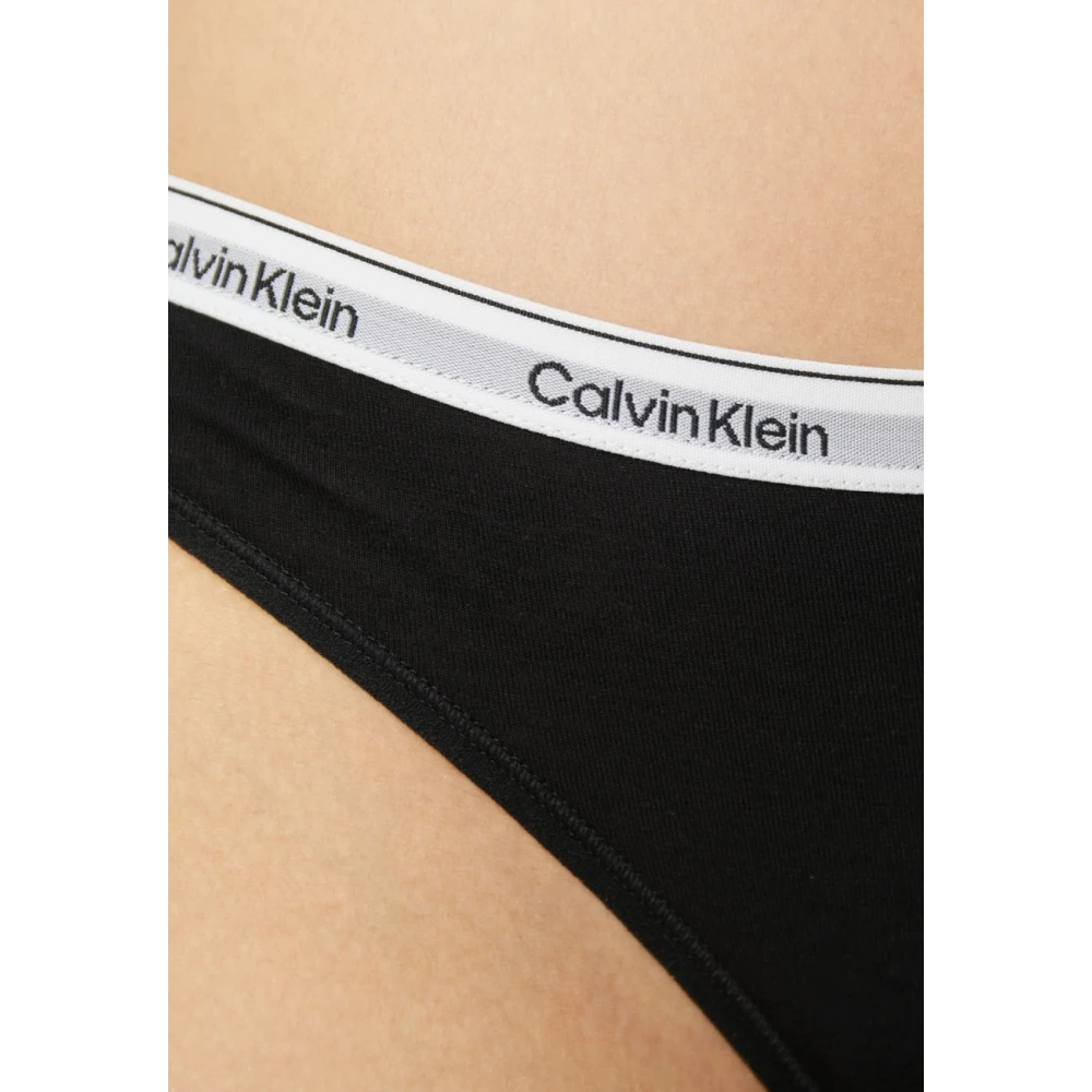 Calvin Klein Moderne Logo Katoenen Ondergoed Black Dames