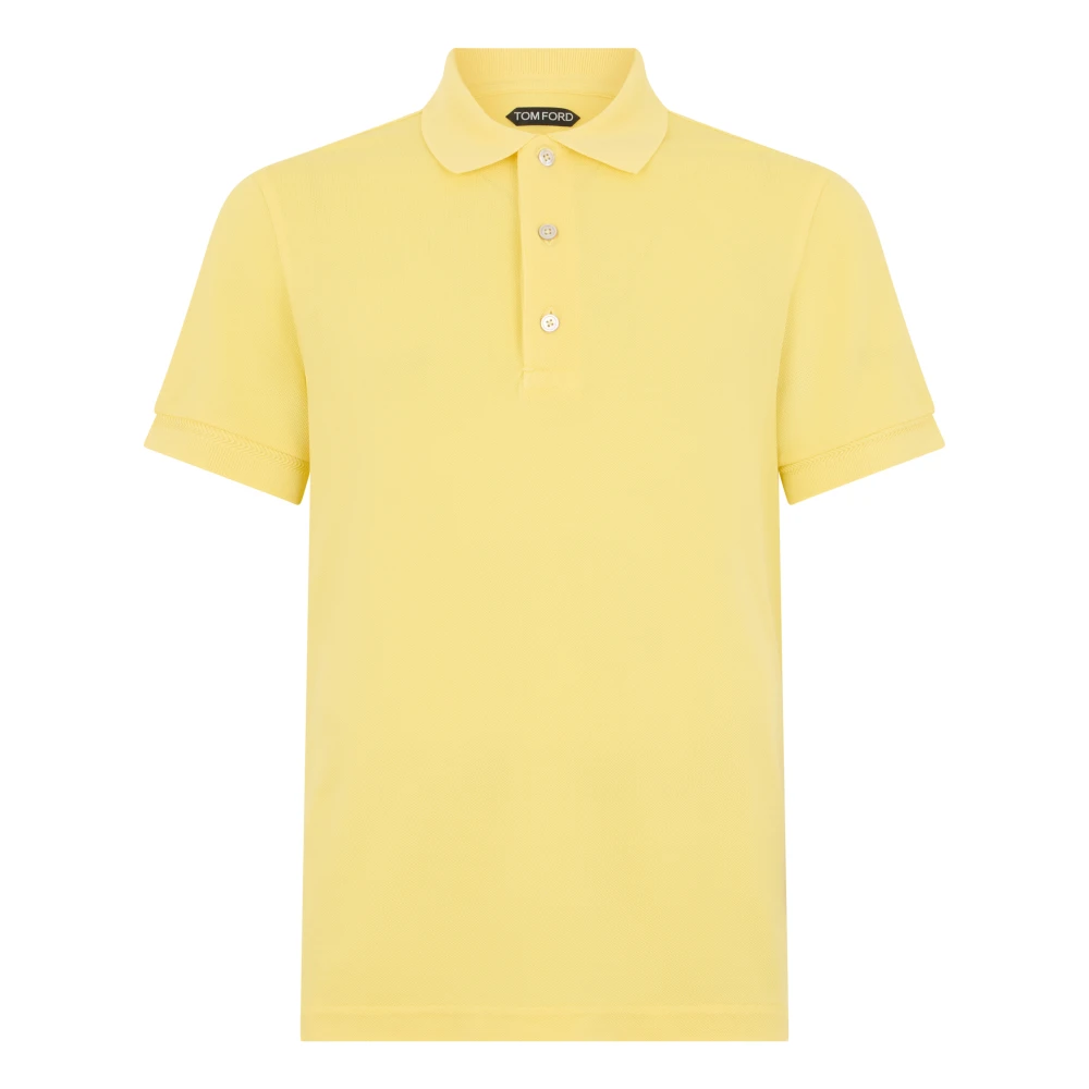 Tom Ford Men's Yellow Polo Shirts, 2XL, Piquet Polo