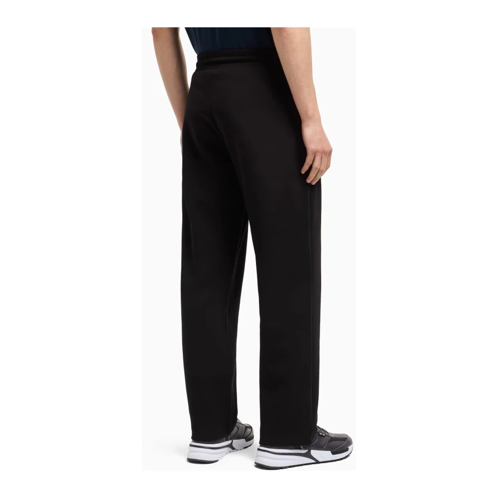 Emporio Armani EA7 Zwarte Slim Fit Trekkoord Sweatpants Black Heren
