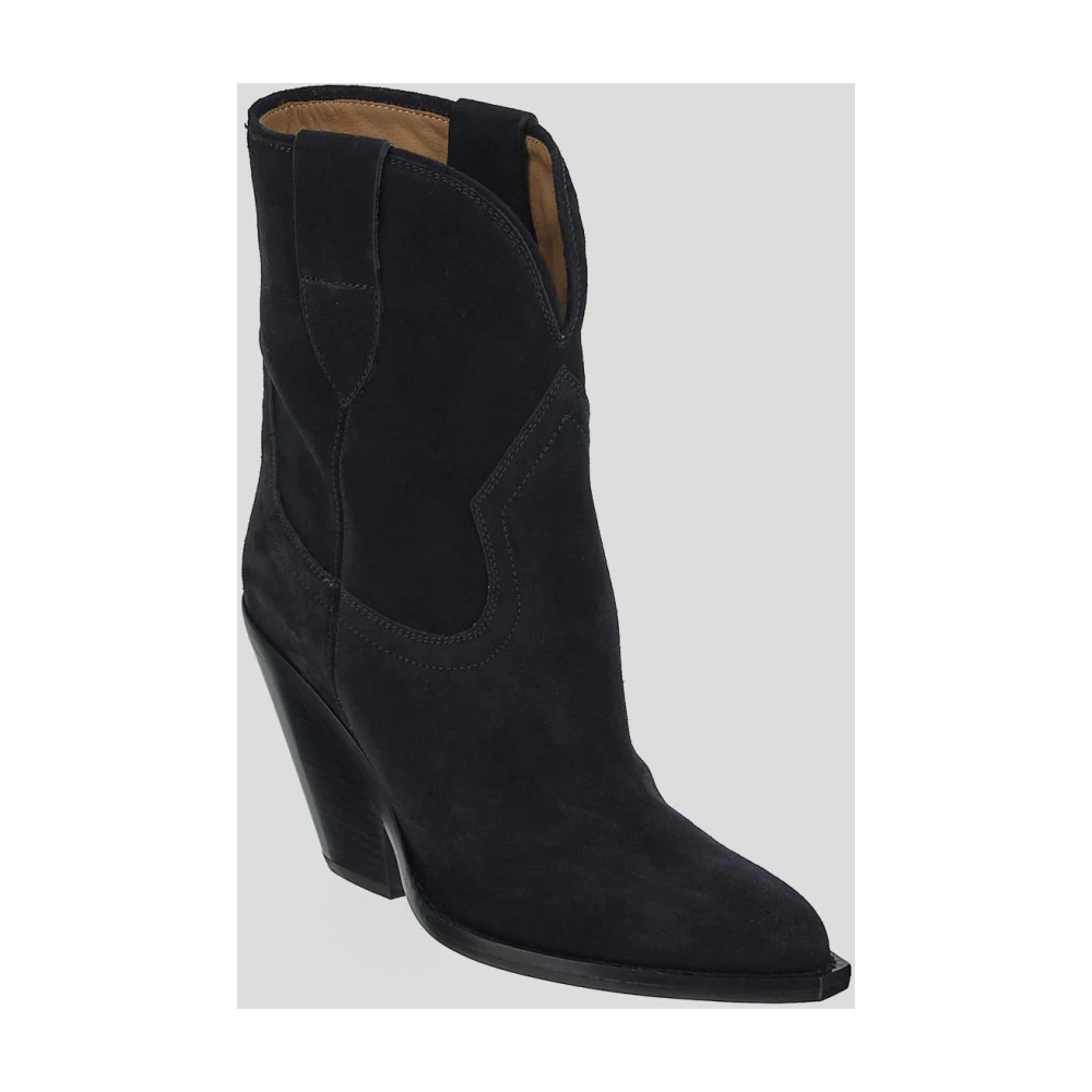 Isabel marant Kalfsleren Leyane Laarzen Black Dames