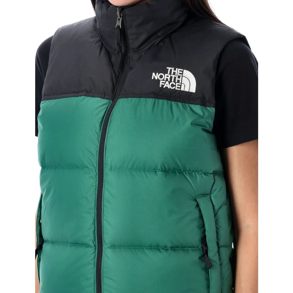 The North Face Groene Retro Nuptse Vest Buitenkleding Green Dames