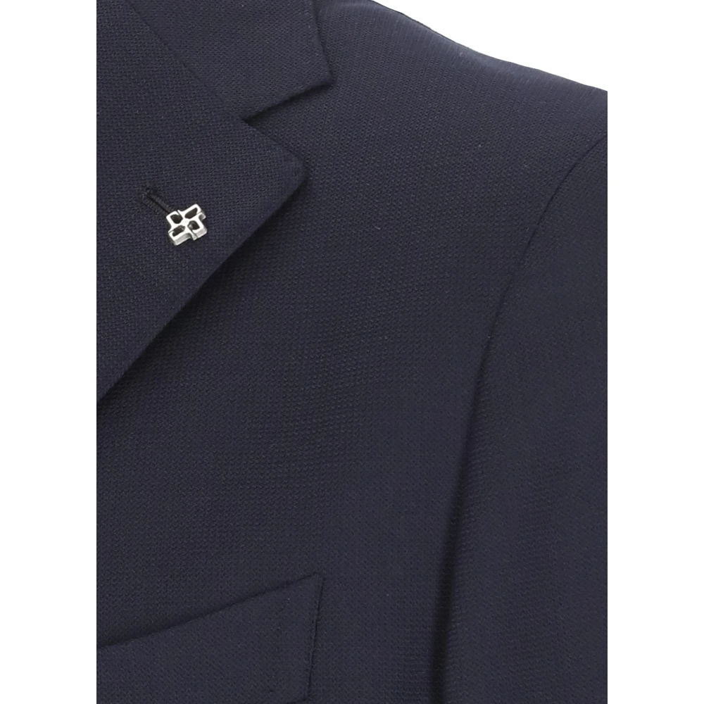 Tagliatore Blauwe Wollen Jas Formele Garderobe Upgrade Blue Heren