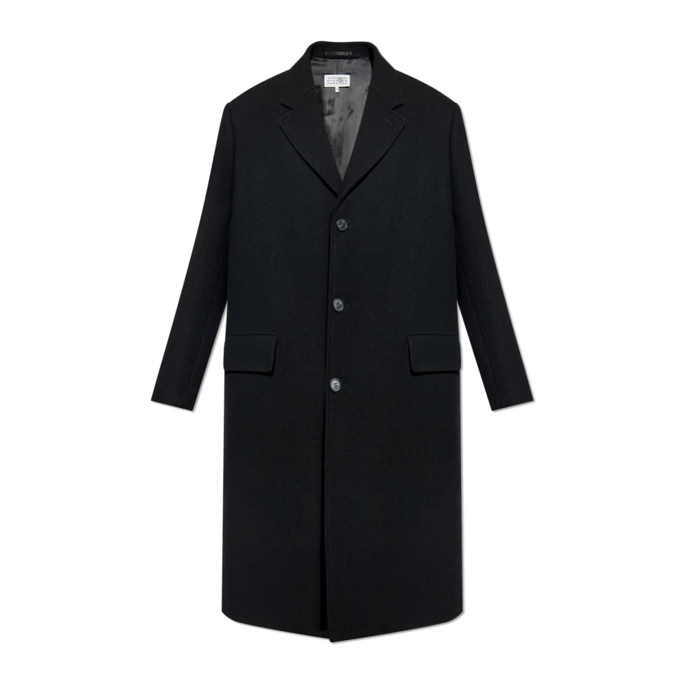 Mm6 Maison Margiela Mannelijk Zwart Jassen Heren, L, Wol, Wollen Jas