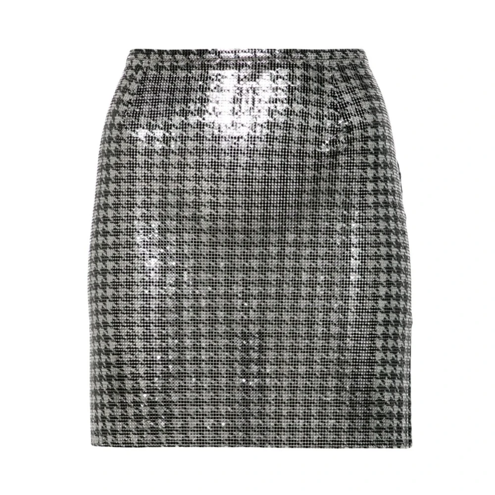 Paco Rabanne Rok met Pied-de-poule Patroon Gray Dames