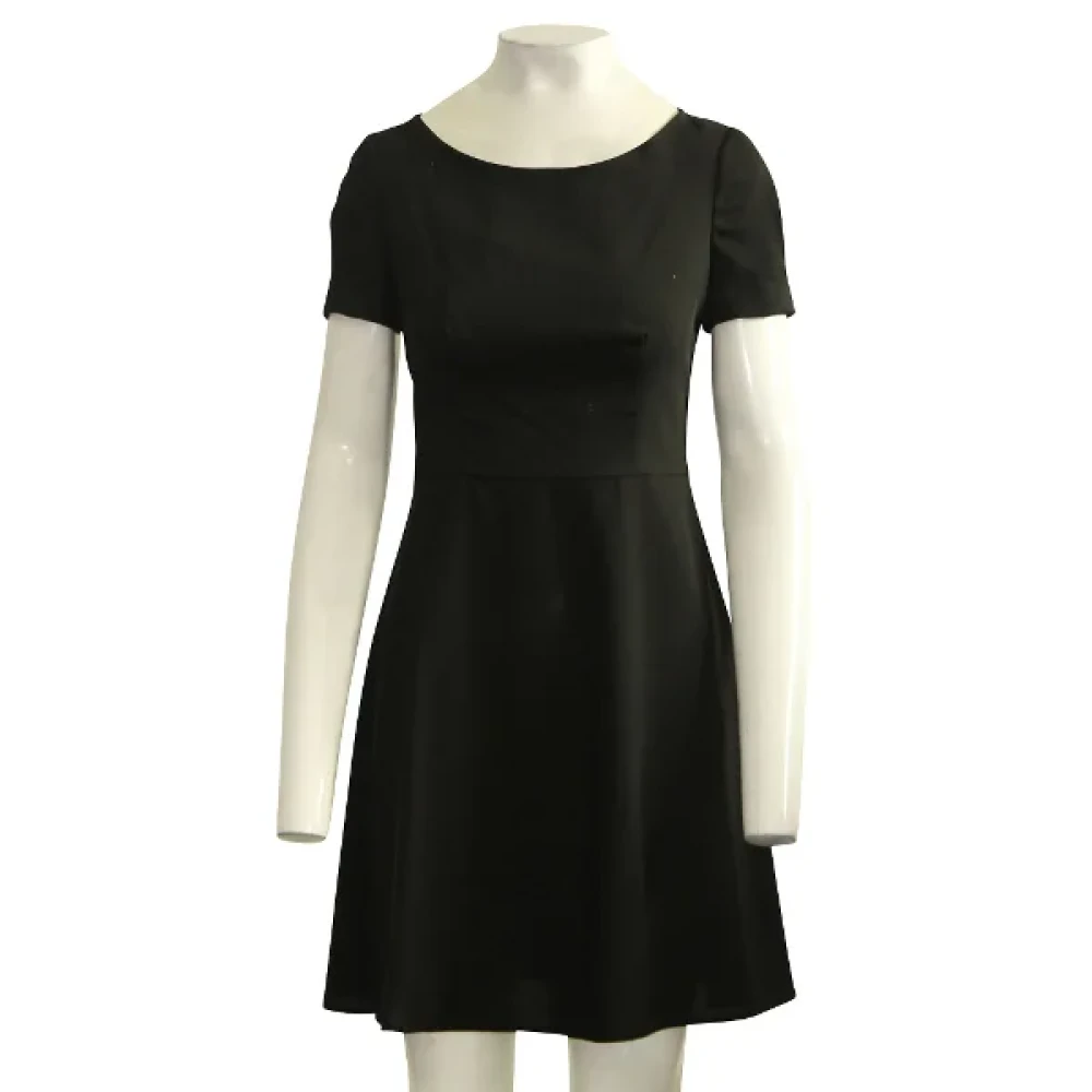 Prada Vintage Pre-owned Polyester dresses Black Dames