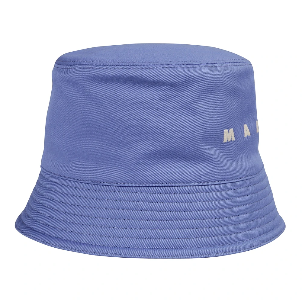 Marni Katoenen twill hoed Blue Heren