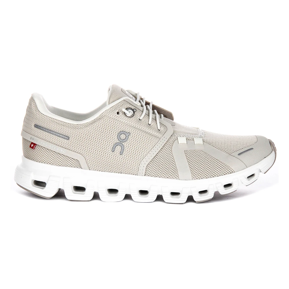 On Running Women's Beige Running Shoes, 4 Uk, Cloud 6 Mesh Trainers