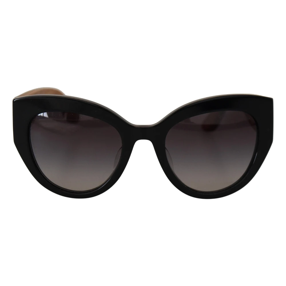 Dolce & Gabbana Black Acetate Frame Carretto Cat Eye Shades Sunglasses Svart Dam