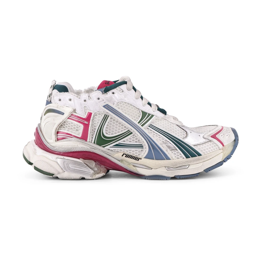 Balenciaga Mesh Sneakers met Logo Belettering Heren Schoenen Veelkleurig Multicolor