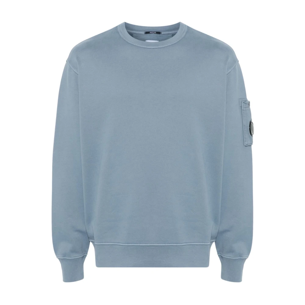 C.P. Company Denim blauwe ronde hals sweatshirt Blue Heren
