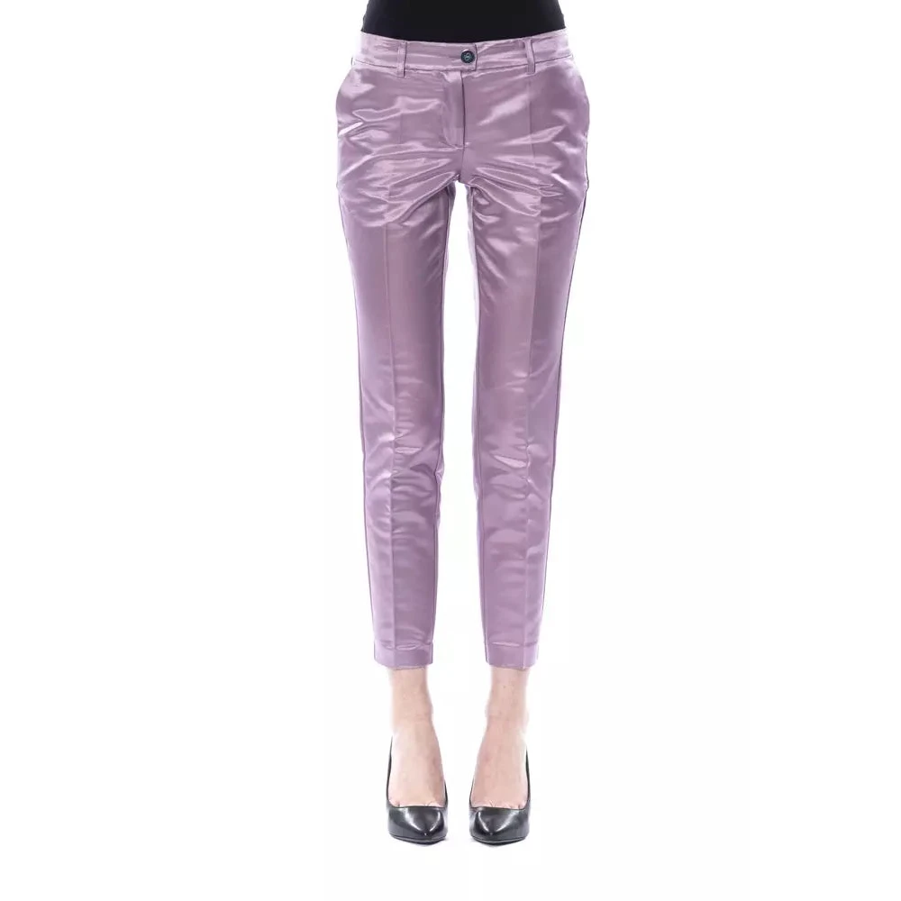 Byblos Lila Bomullsjeans & Byxor med Fickor Purple, Dam