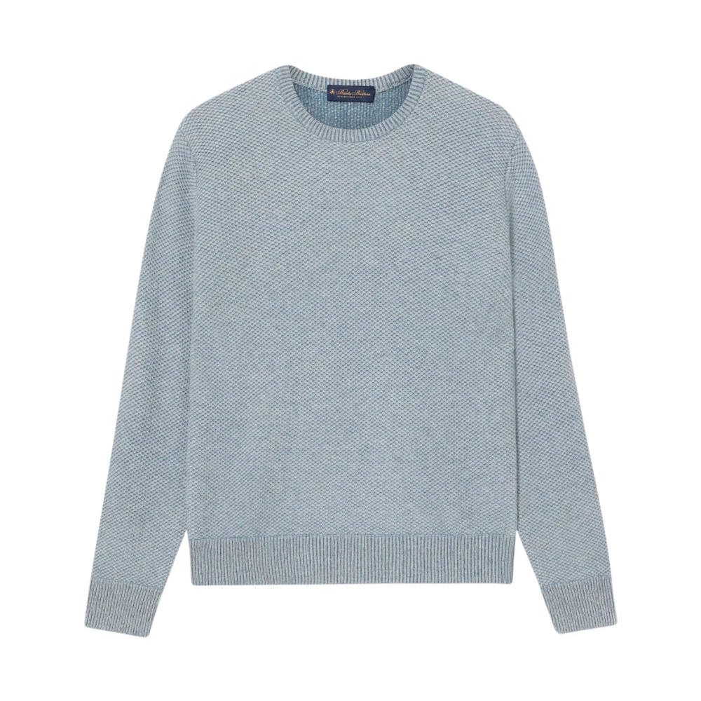 Brooks Brothers Cashmere Truien met Ronde Hals Blue Heren
