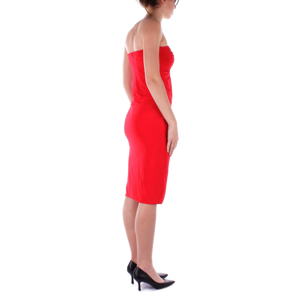 pinko Rode Jurk met Rits Achteraan Red Dames