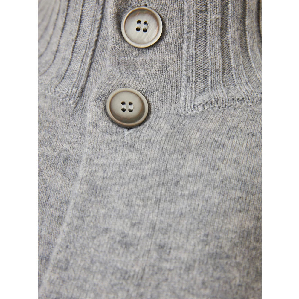 Gran Sasso Luxe Cashmere Cardigan Made in Italy Gray Heren