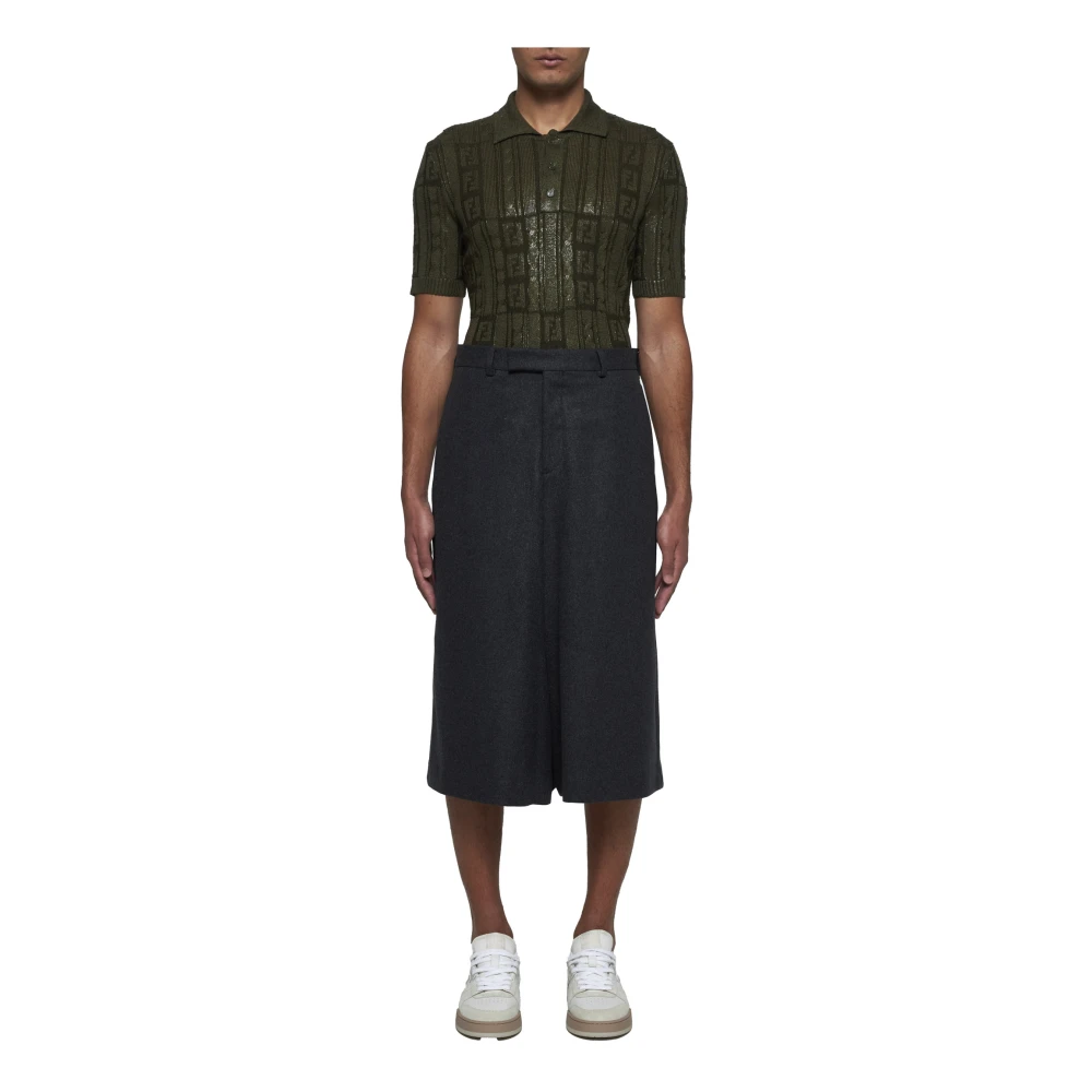 Fendi Stijlvolle Shorts voor Mannen Gray Heren