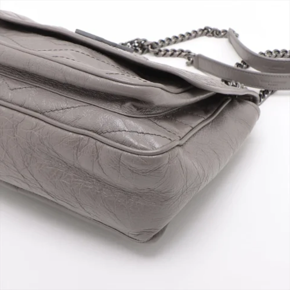Yves Saint Laurent Vintage Pre-owned Leather shoulder-bags Gray Dames