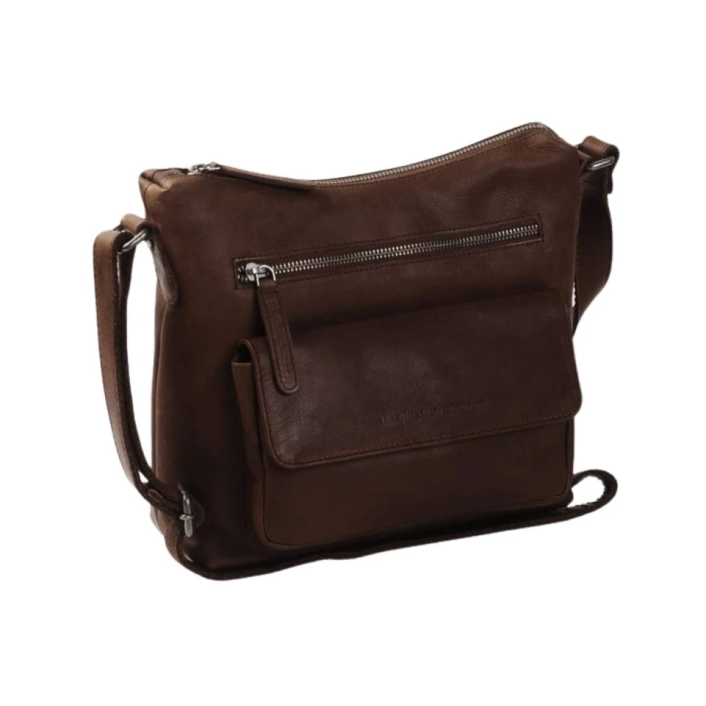 The Chesterfield Brand Hailey Leren Schoudertas Brown Dames