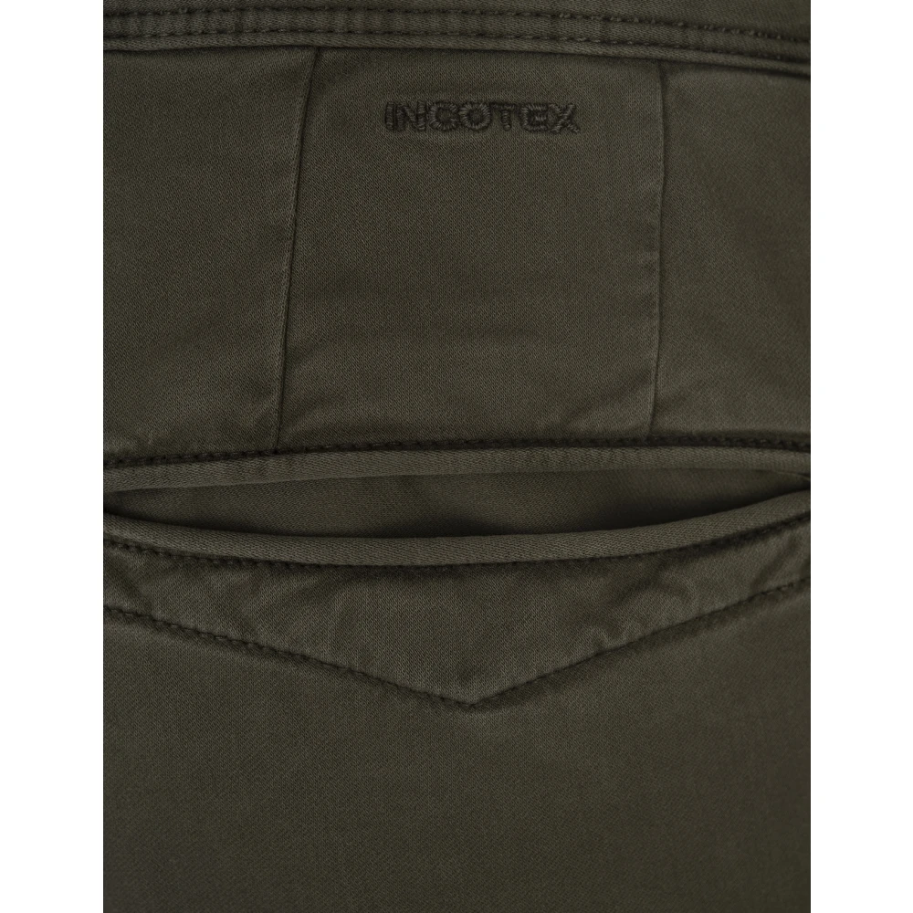 Incotex Olijfgroene Chino Broek Green Heren